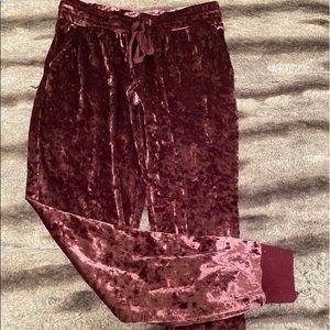 Pink Velvet Joggers